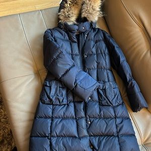 Il Gufo down coat with fur trim
